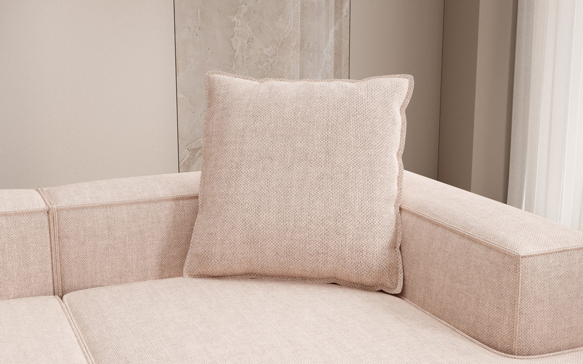 Coussin décoratif Lesley 60x60 aspect lin
