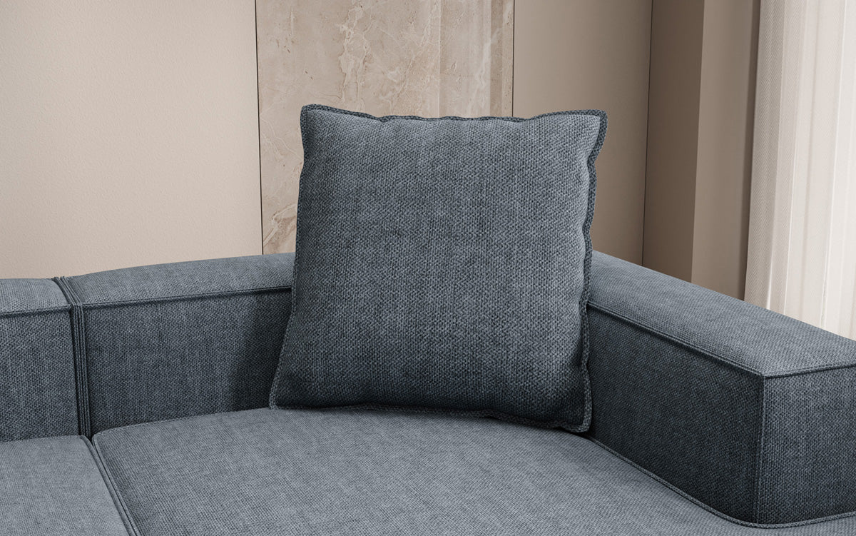 Coussin décoratif Lesley 60x60 aspect lin