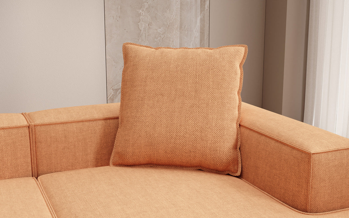 Coussin décoratif Lesley 60x60 aspect lin