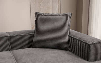Coussin décoratif Lesley 60x60 en Côtelé