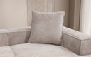 Coussin décoratif Lesley 60x60 en Côtelé