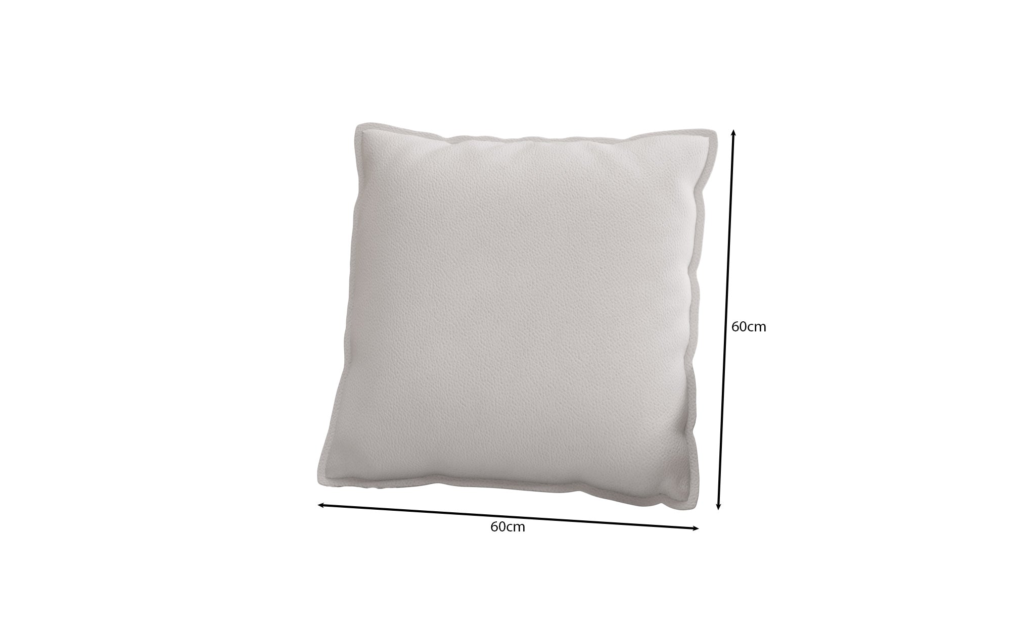 Coussin décoratif Lesley 60x60 en cuir véritable