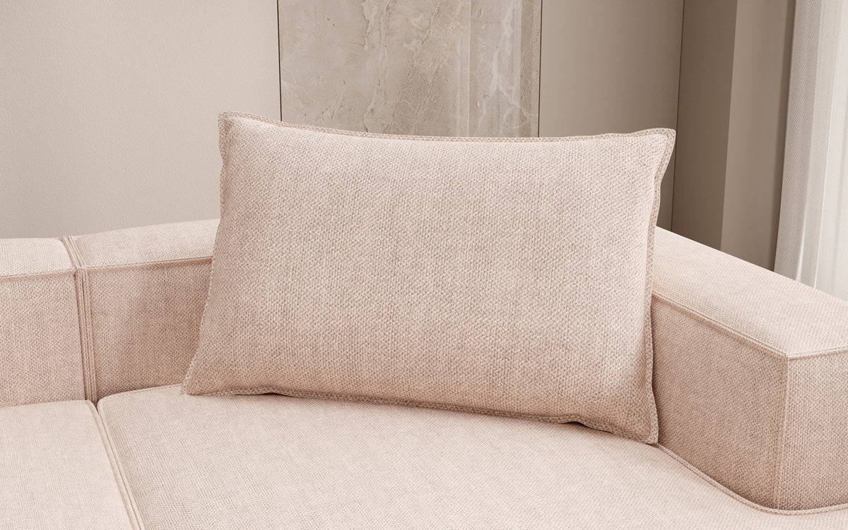 Coussin décoratif Lesley 45x80 aspect lin