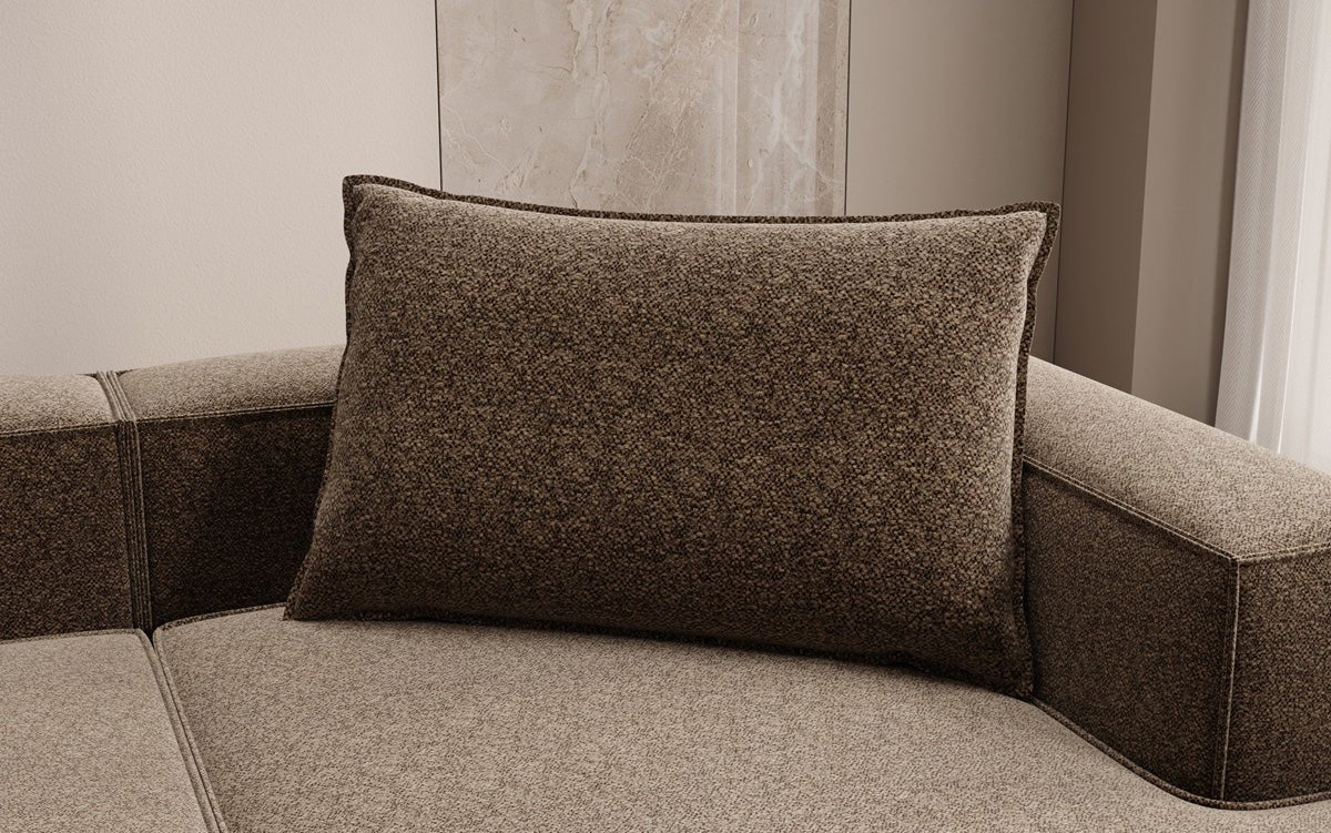 Coussin décoratif Lesley 45x80 en tissu texturé