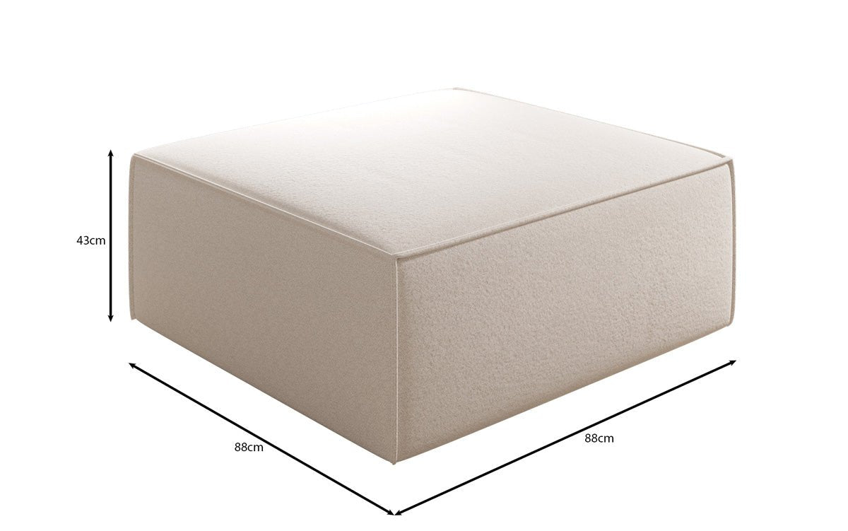 Tabouret d’appoint Lesley en tissu texturé