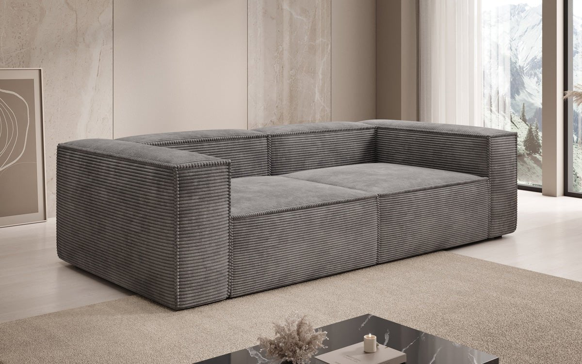 Designer Sofa Lesley 3-Seater in Corduroy