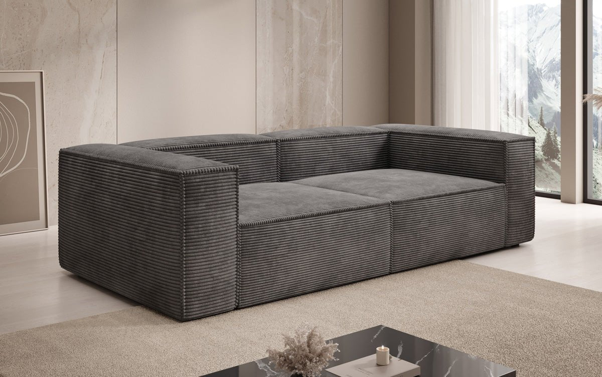 Canapé design Lesley 3 places en Côtelé