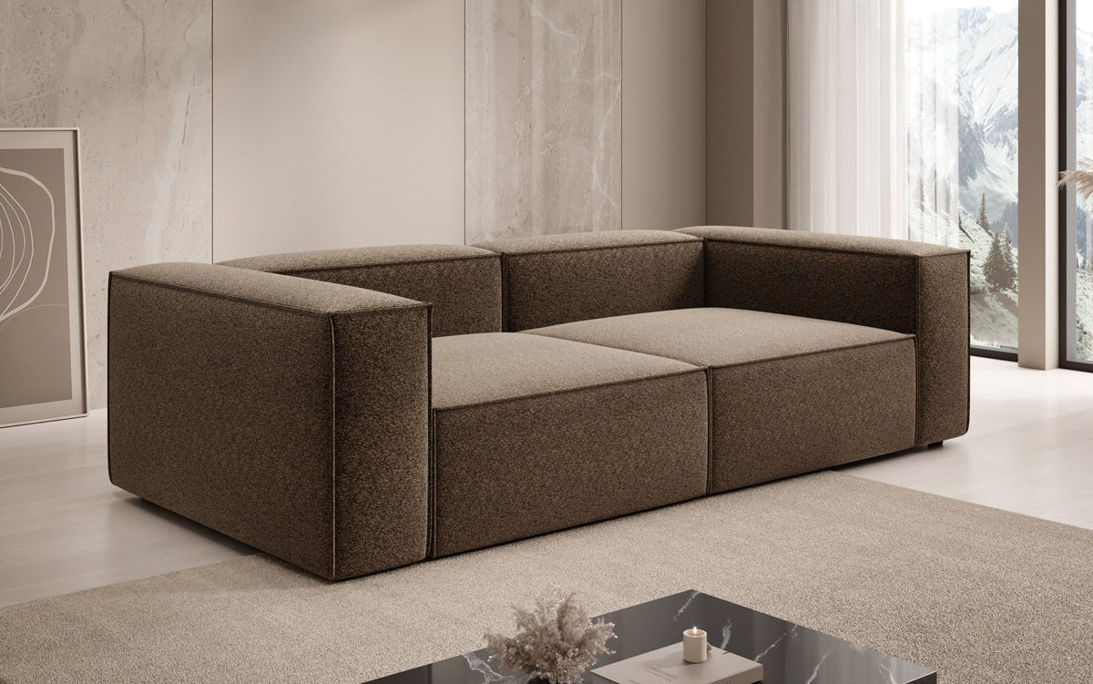 Canapé design Lesley 3 places en tissu texturé