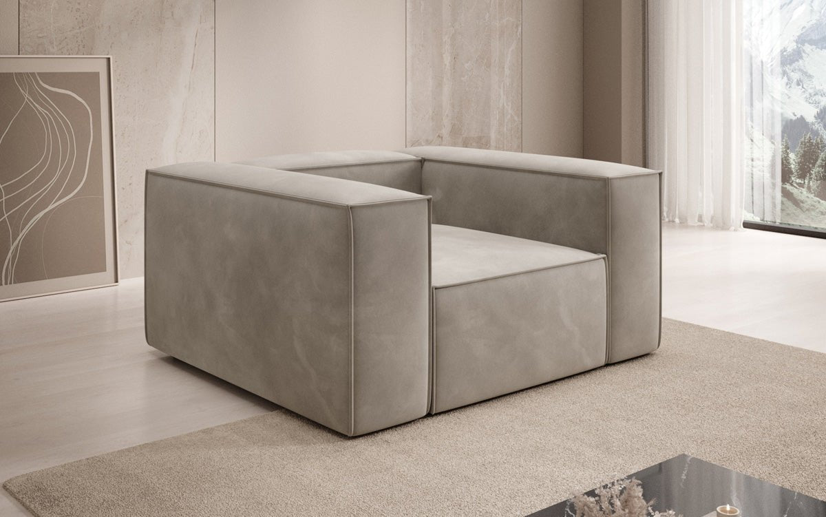 Fauteuil canapé design Lesley en velours