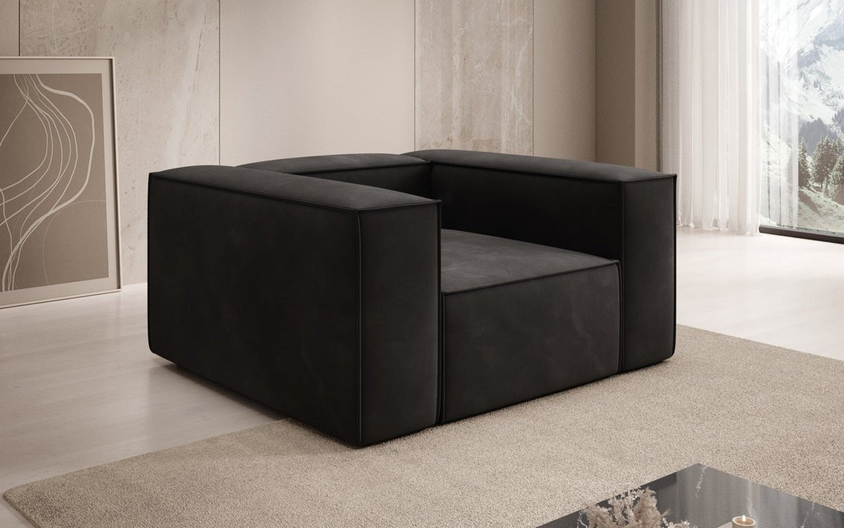 Fauteuil canapé design Lesley en velours