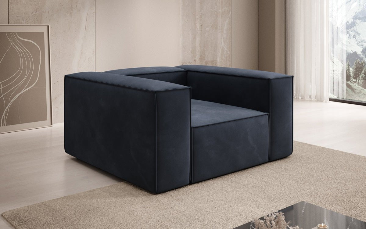 Fauteuil canapé design Lesley en velours