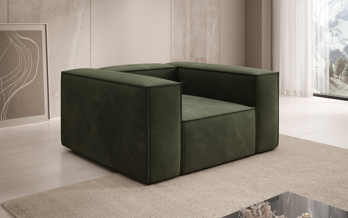 Fauteuil canapé design Lesley en velours