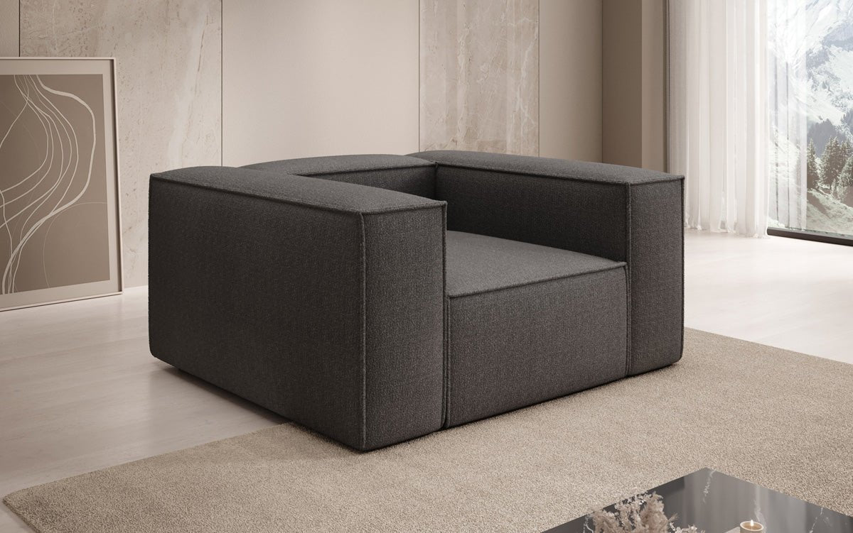 Designer Armchair Lesley in Bouclé