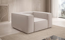 Fauteuil design Lesley en tissu texturé