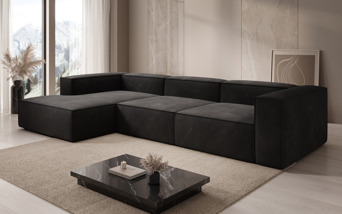 Designer Sofa Lesley L in Samt