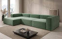 Canapé d’angle design Lesley en tissu texturé