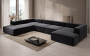 Designer Sofa Lesley U XXL in Strukturstoff