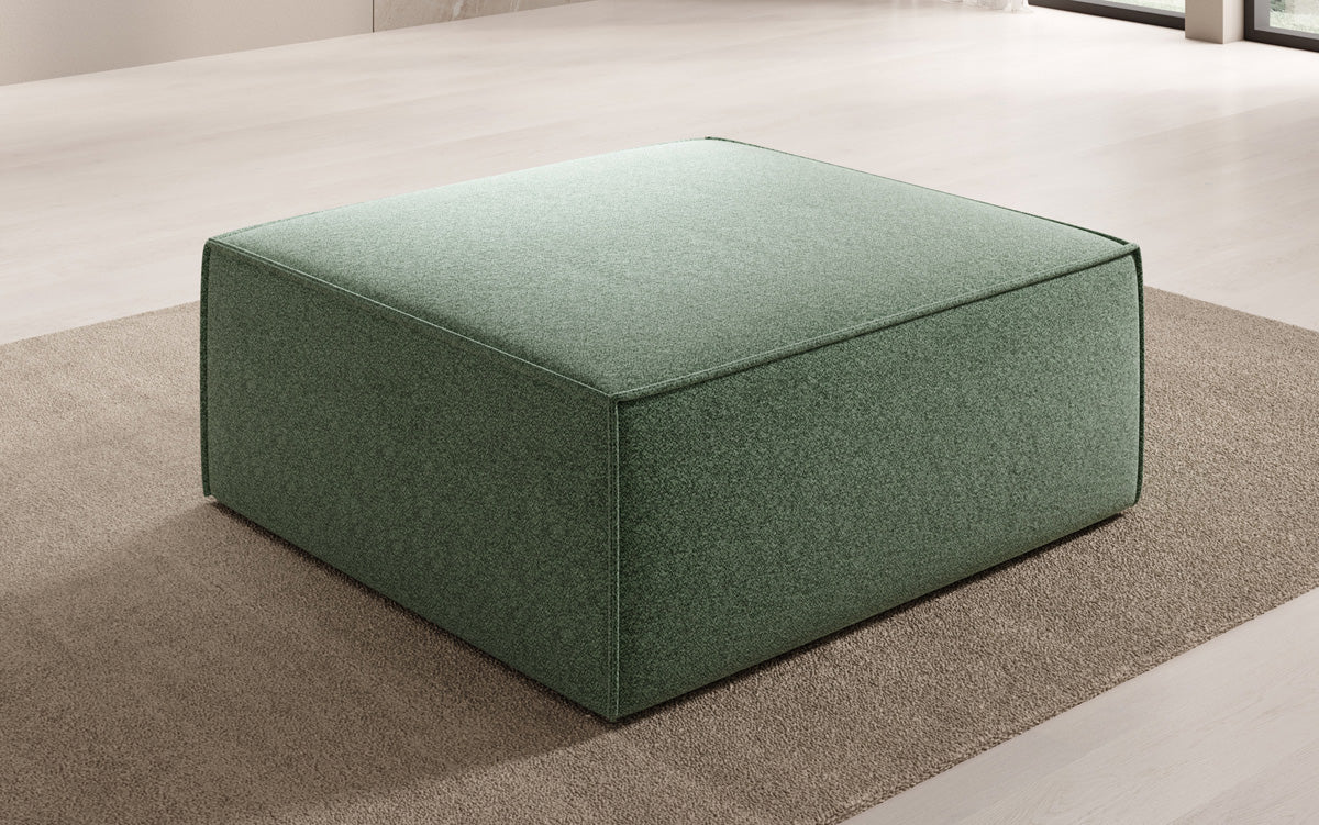 Tabouret d’appoint Lesley en tissu texturé