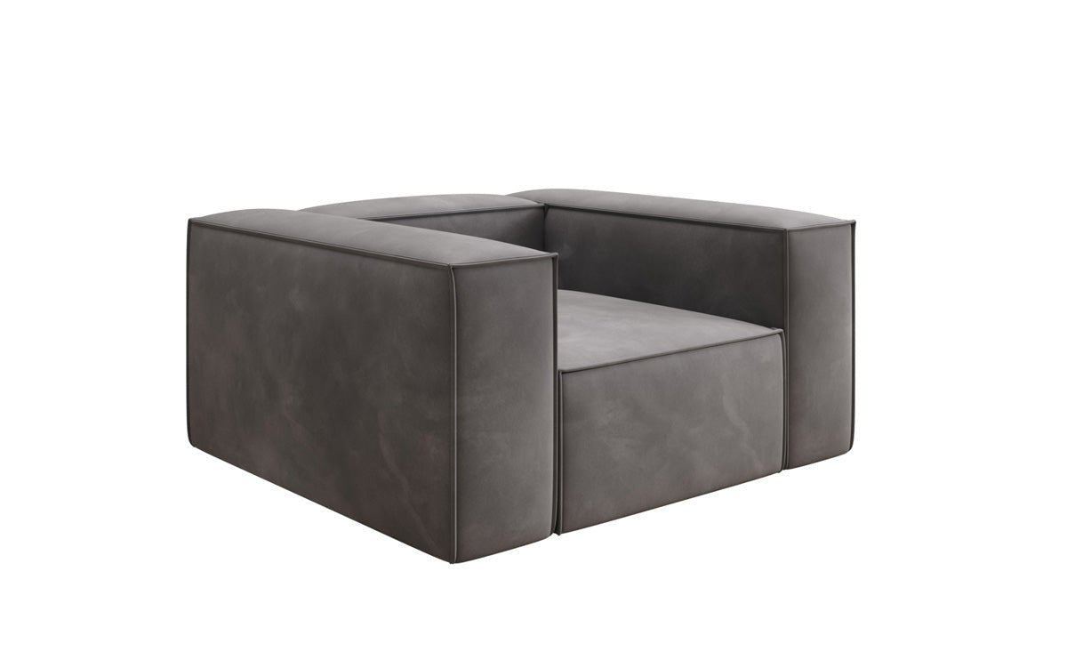 Fauteuil canapé design Lesley en velours