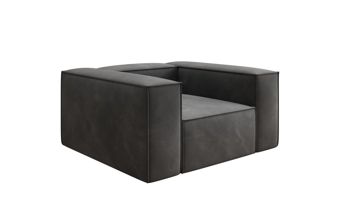 Fauteuil canapé design Lesley en velours