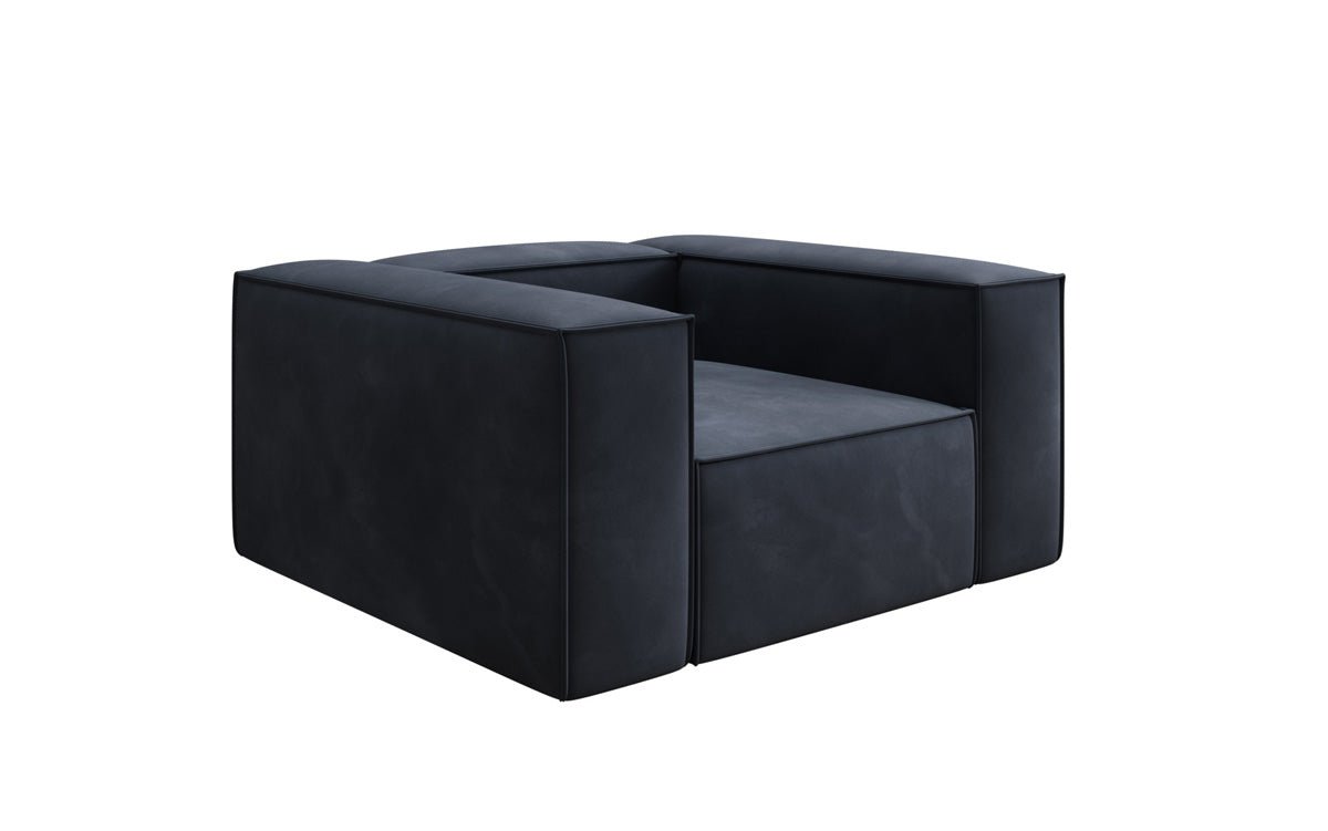 Fauteuil canapé design Lesley en velours