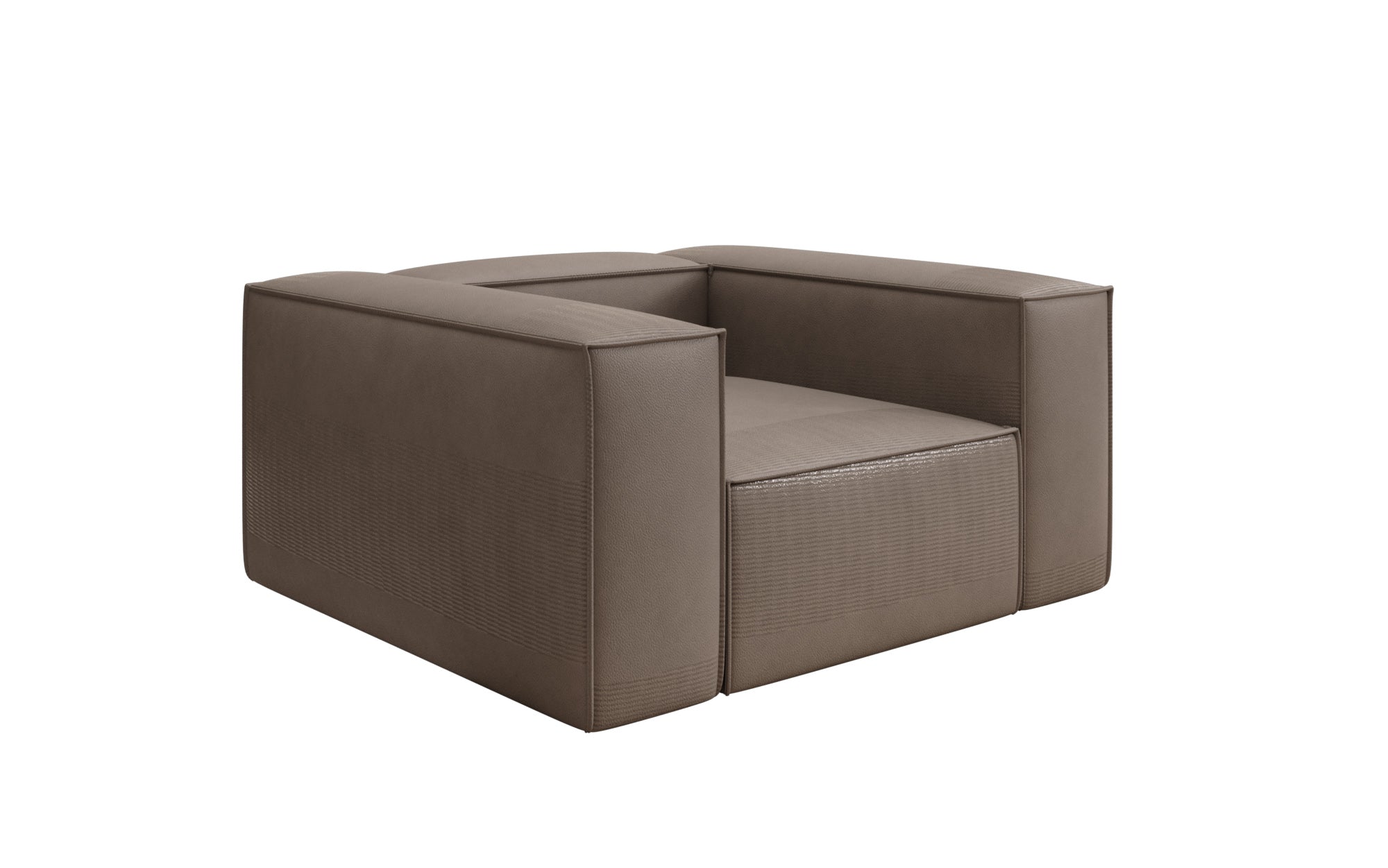 Fauteuil canapé design Lesley en cuir véritable