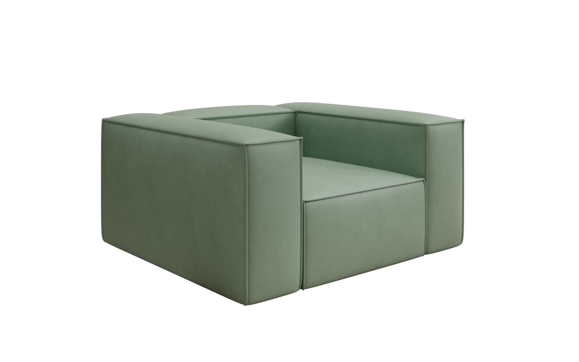 Fauteuil canapé design Lesley en cuir véritable
