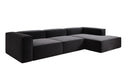 Canapé d’angle design Lesley en tissu texturé