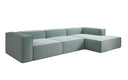 Canapé d’angle design Lesley en tissu texturé