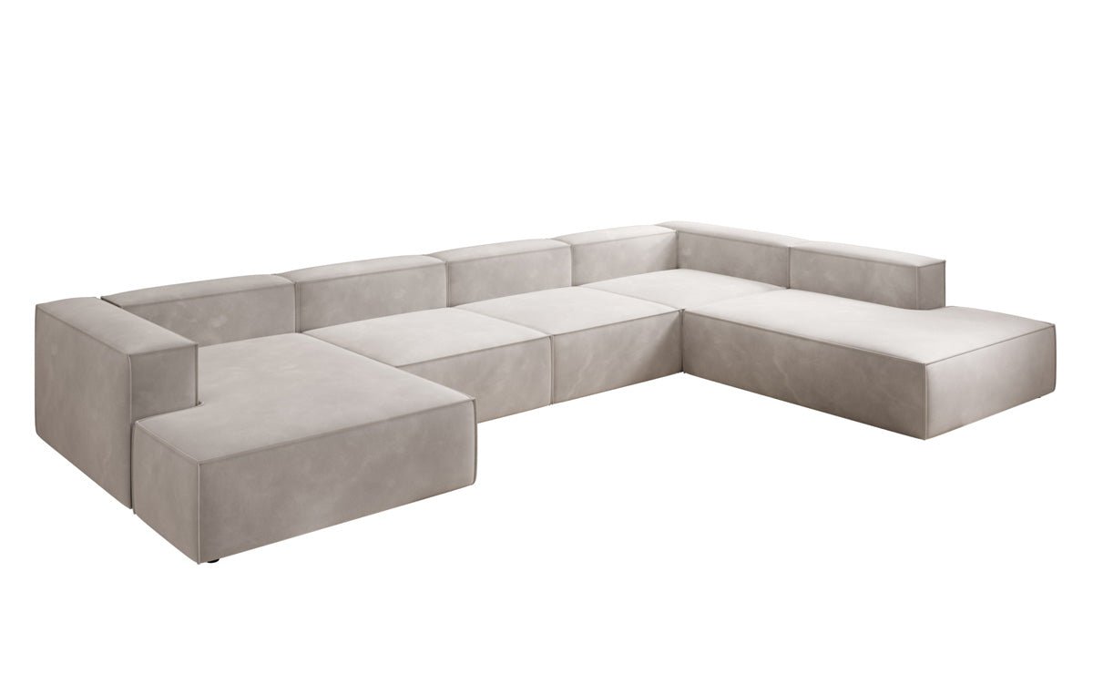 Canapé design Lesley U XXL en Velours