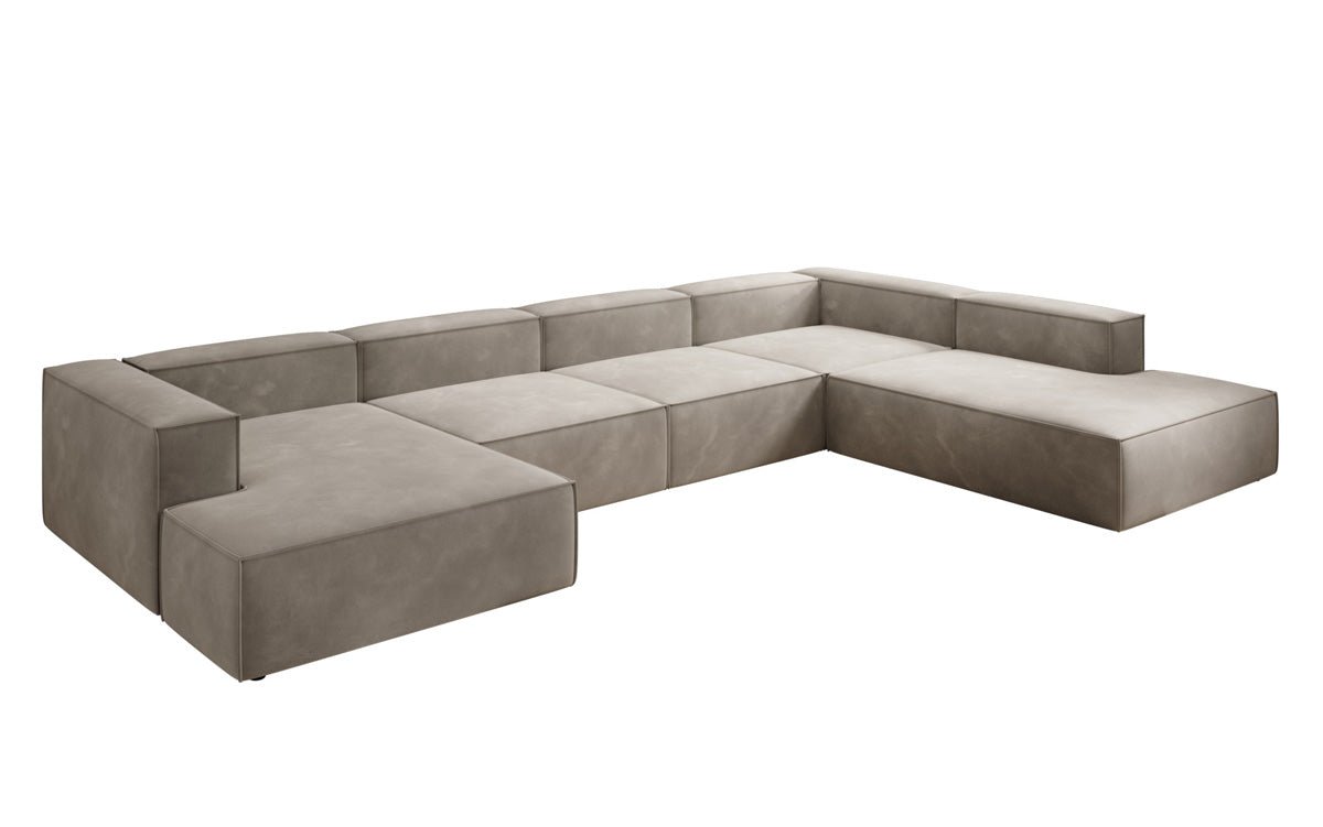 Canapé design Lesley U XXL en Velours