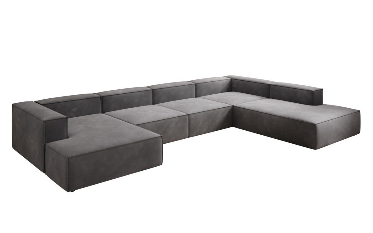 Canapé design Lesley U XXL en Velours