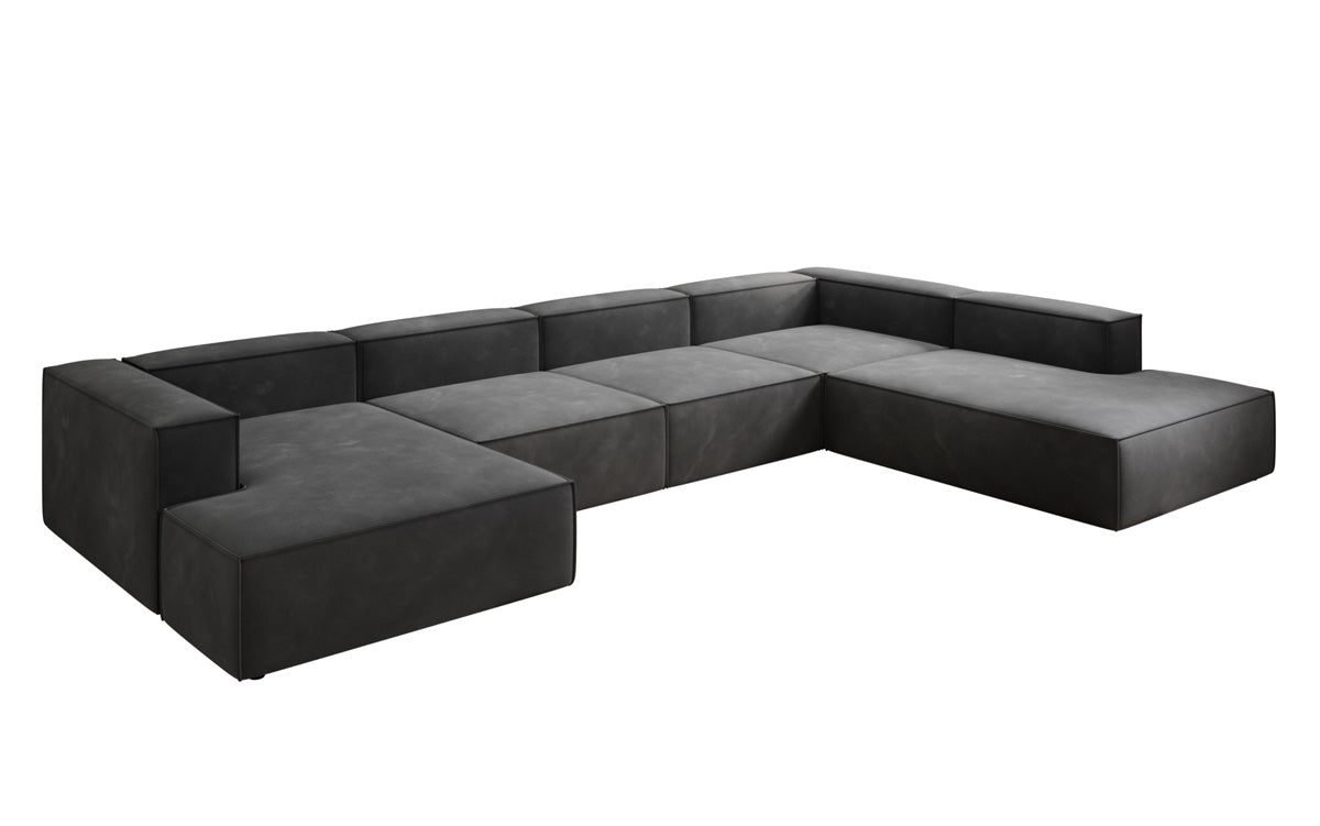 Canapé design Lesley U XXL en Velours