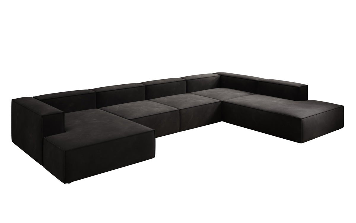 Canapé design Lesley U XXL en Velours