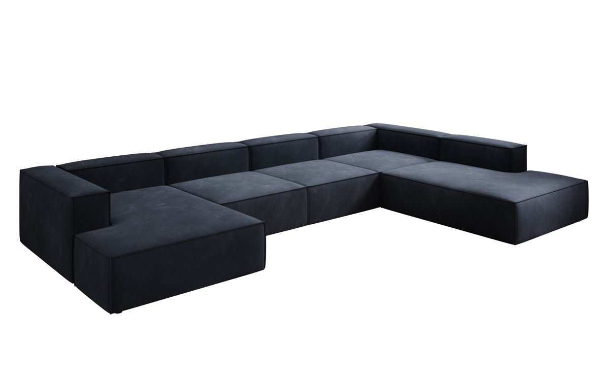Canapé design Lesley U XXL en Velours