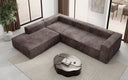 Designer Ecksofa Lesley mit langer Ottomane in Cord