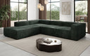 Designer Ecksofa Lesley mit langer Ottomane in Cord