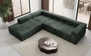 Designer Ecksofa Lesley mit langer Ottomane in Cord
