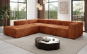 Designer Ecksofa Lesley mit langer Ottomane in Cord