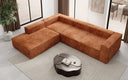 Designer Ecksofa Lesley mit langer Ottomane in Cord