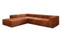 Designer Ecksofa Lesley mit langer Ottomane in Cord