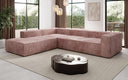 Designer Ecksofa Lesley mit langer Ottomane in Cord