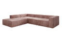 Designer Ecksofa Lesley mit langer Ottomane in Cord
