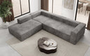 Designer Ecksofa Lesley mit langer Ottomane in Cord