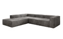 Designer Ecksofa Lesley mit langer Ottomane in Cord