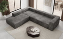 Designer Ecksofa Lesley mit langer Ottomane in Cord