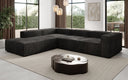 Designer Ecksofa Lesley mit langer Ottomane in Cord
