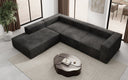 Designer Ecksofa Lesley mit langer Ottomane in Cord