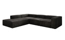 Designer Ecksofa Lesley mit langer Ottomane in Cord