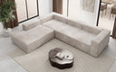 Designer Ecksofa Lesley mit langer Ottomane in Cord